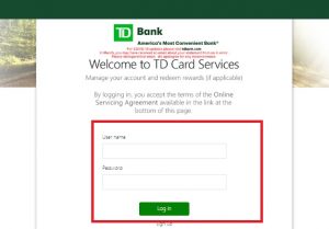 TD Bank Yard Card Login